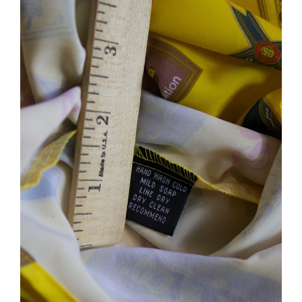 Vintage FUBU Champagne 2000 Millennium Yellow Button Up Mens Y2K 90s 3XL - Picture 6 of 8